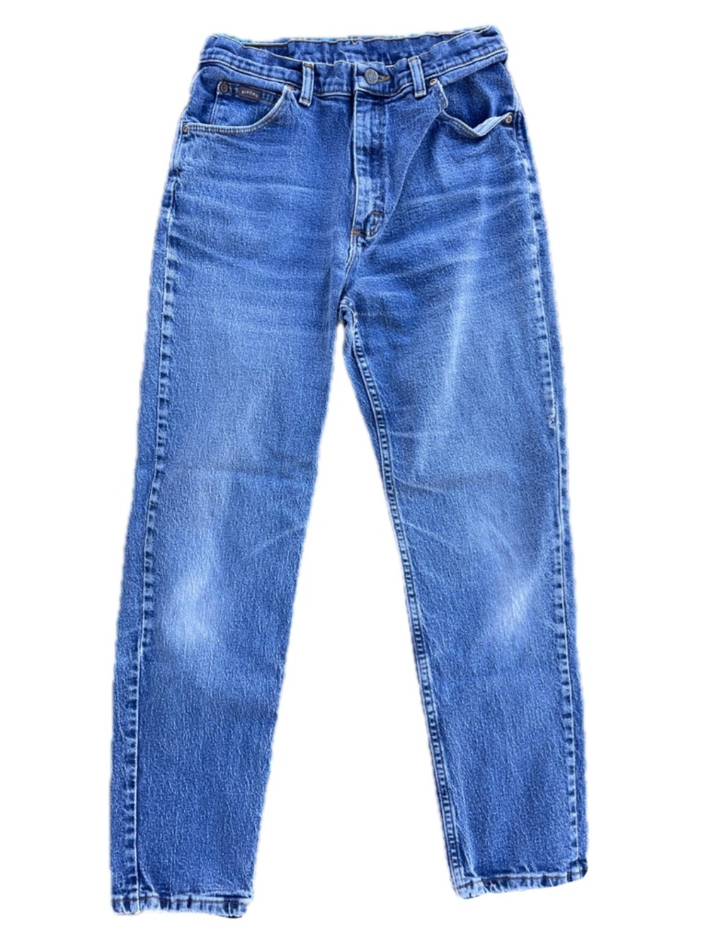 Lee Riders | Vintage 90s Dark Wash Tapered Straight Distressed Jeans